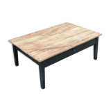 Wooden coffee table with a drawer