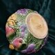 Set basket and dish Barbotine fruits Sarreguemines