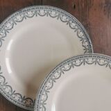 Serving of 6 plates in iron earth, Salins