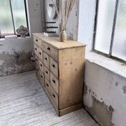 Meuble de métier pin à tiroirs 1950