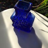 Vase bleu cobalt Skurf par Lars Hellsten
