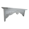 Console wall shelf carved in light gray wood - large - very good condition
