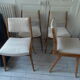 Series of 4 vintage chairs from the 50s in beech