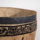 Antique Chinese papier-mâché basket with black papercuts – China, circa 1930