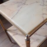 Marble and gilded metal sofa end