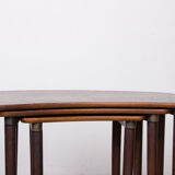 Set of 3 nesting tables "beans" danish rosewood 1960