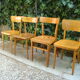 Set of four old bistro chairs