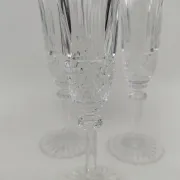 3 crystal champagne flutes from Saint Louis, Tommy model. 205 cm.