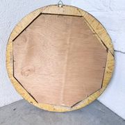 Woven wicker round mirror 1960