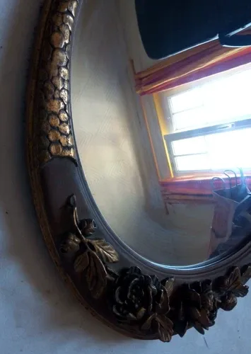 Important wooden wall mirror with stucco in Art Deco style/period - 65 x 44 cm