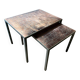 Nested copper tables by Herbert Hirche for Rosenthal, Germany, 1970s.