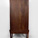 Art Nouveau Display Case, Bronzes and Carved Wood on a Lake Theme, 1900