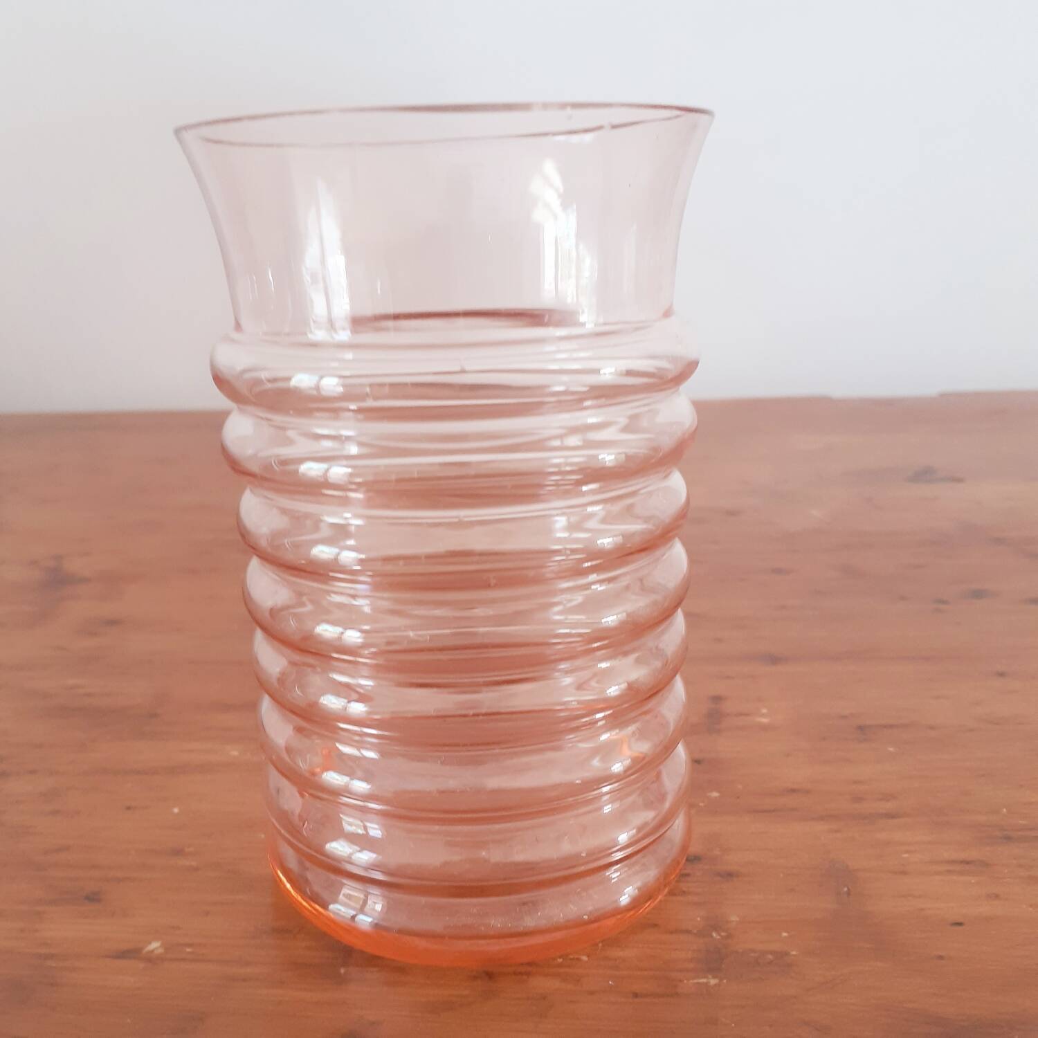 Pink glass orangeade set