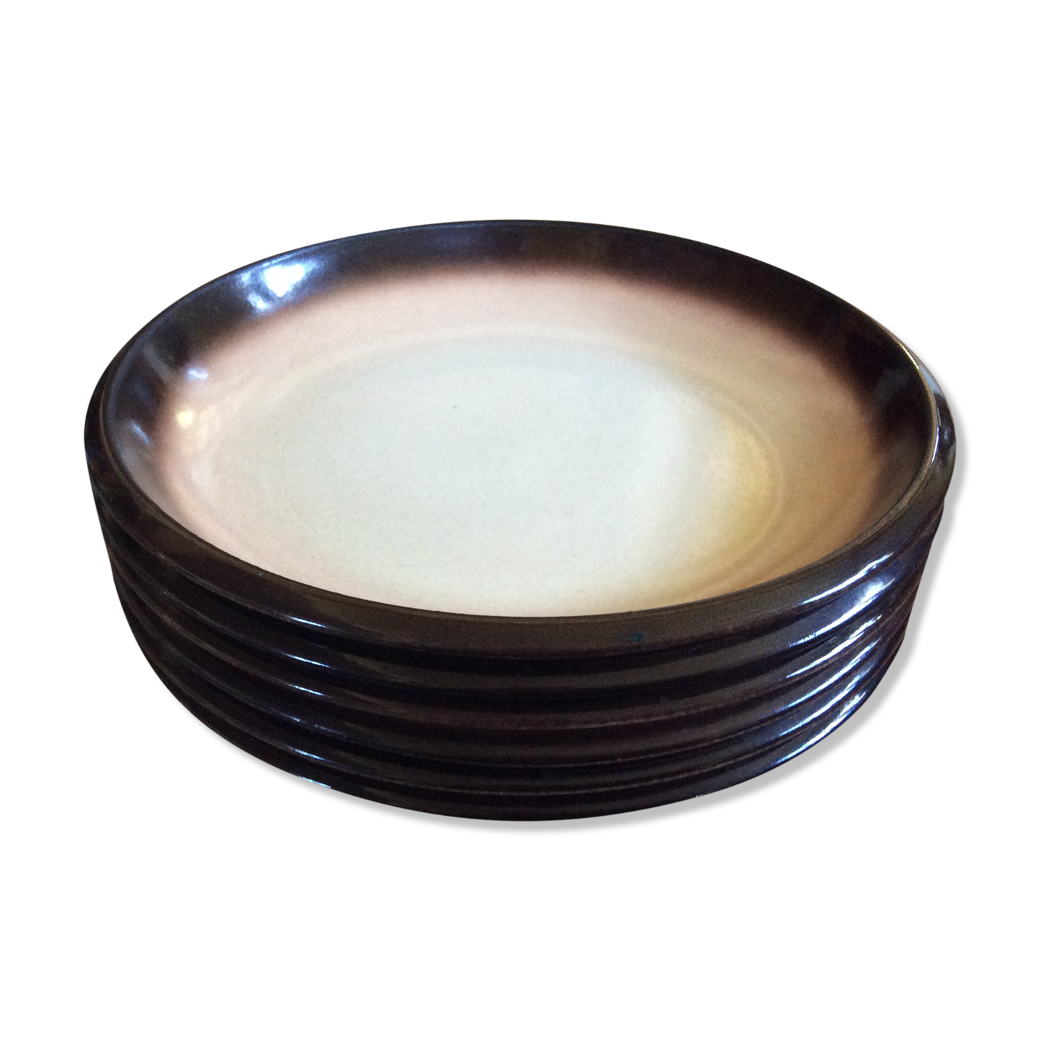 Series of 6 semi-hollow plates