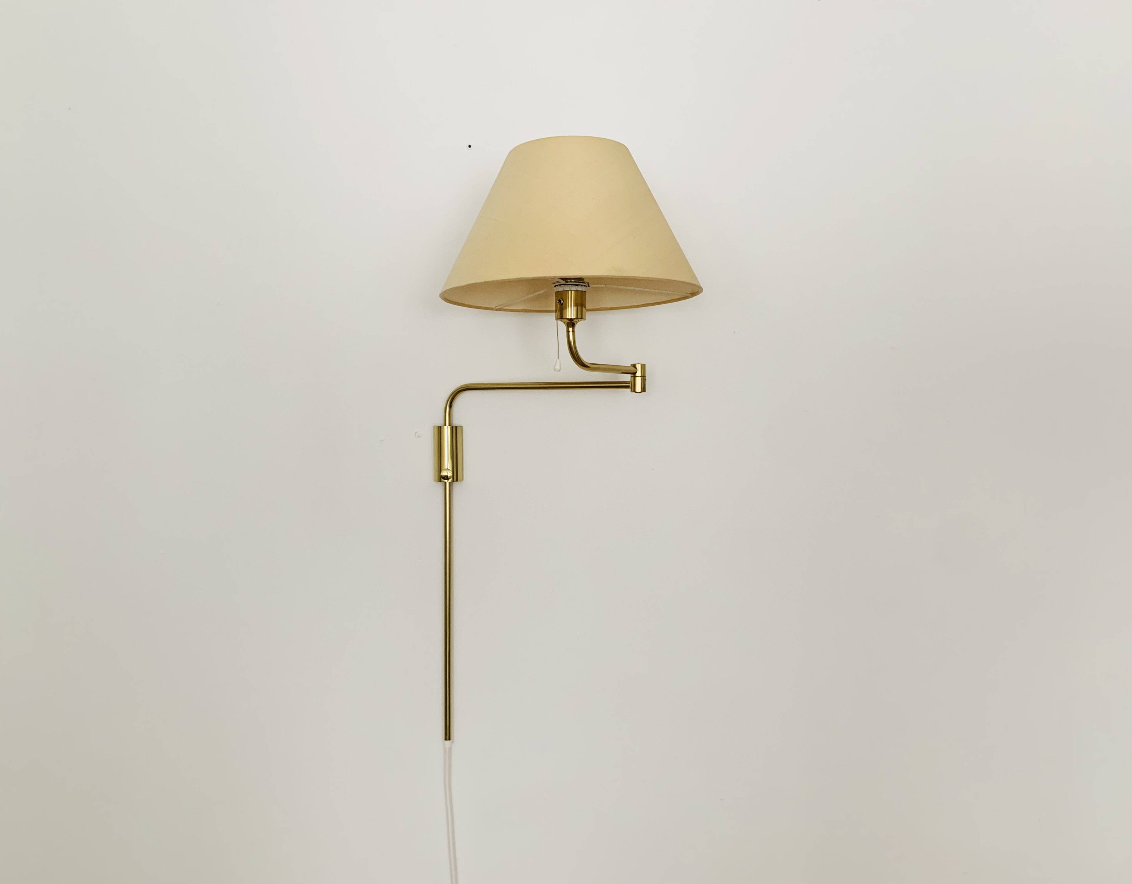 1970s Brass Lesan Wall Lamp by Florian Schulz
