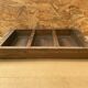 Antique 3 Compartment Wooden Hanging Spice Rack Vintage #B193
