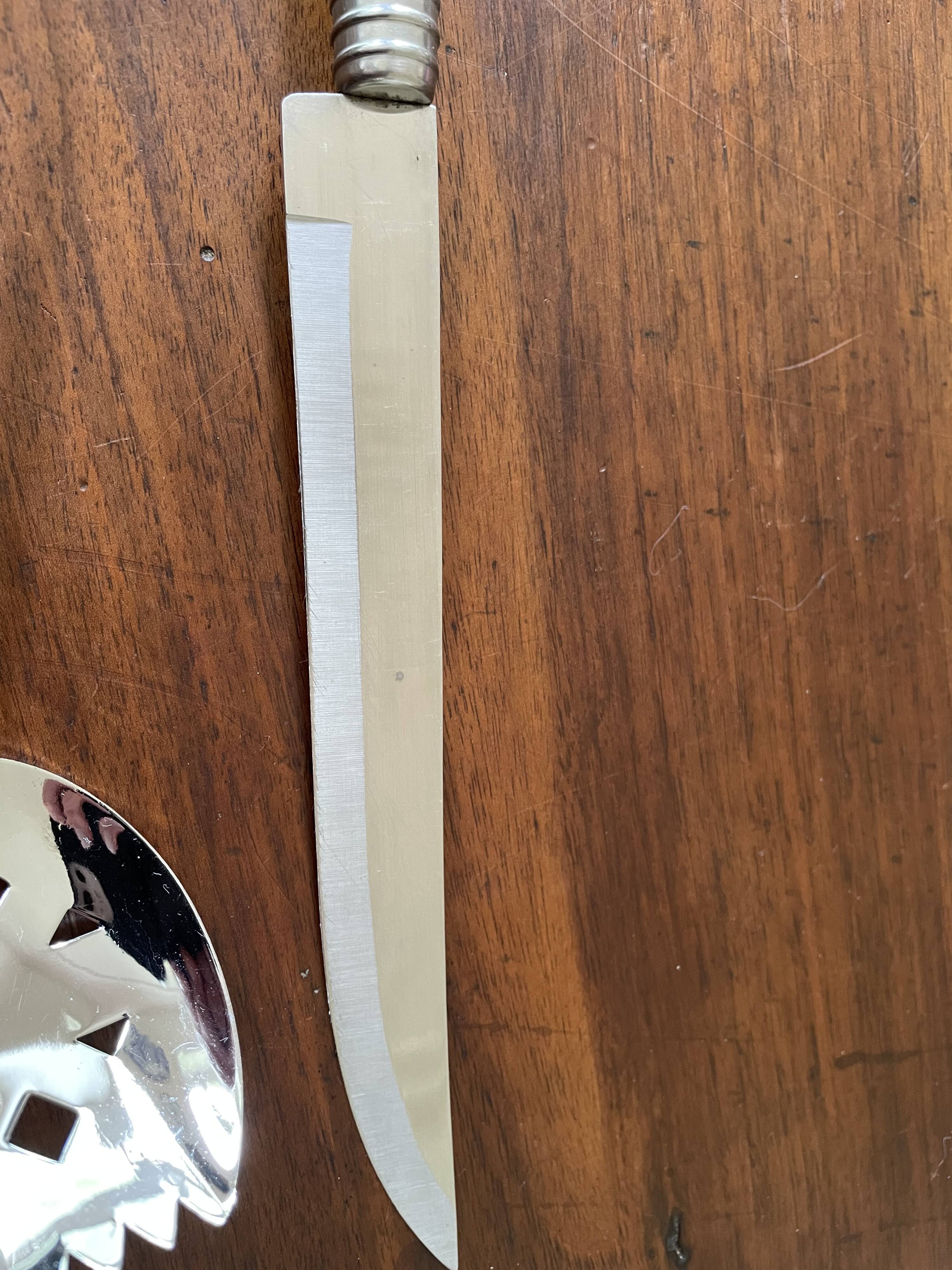 Vintage bamboo handle cutlery