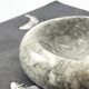 Round Italian ashtray made of hand-carved and polished green marble.