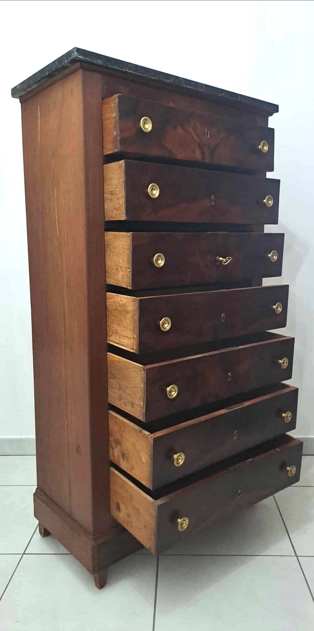 Semainier acajou Empire Restauration