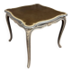 Game table in gray lacquered wood with white filling stamped gouffé