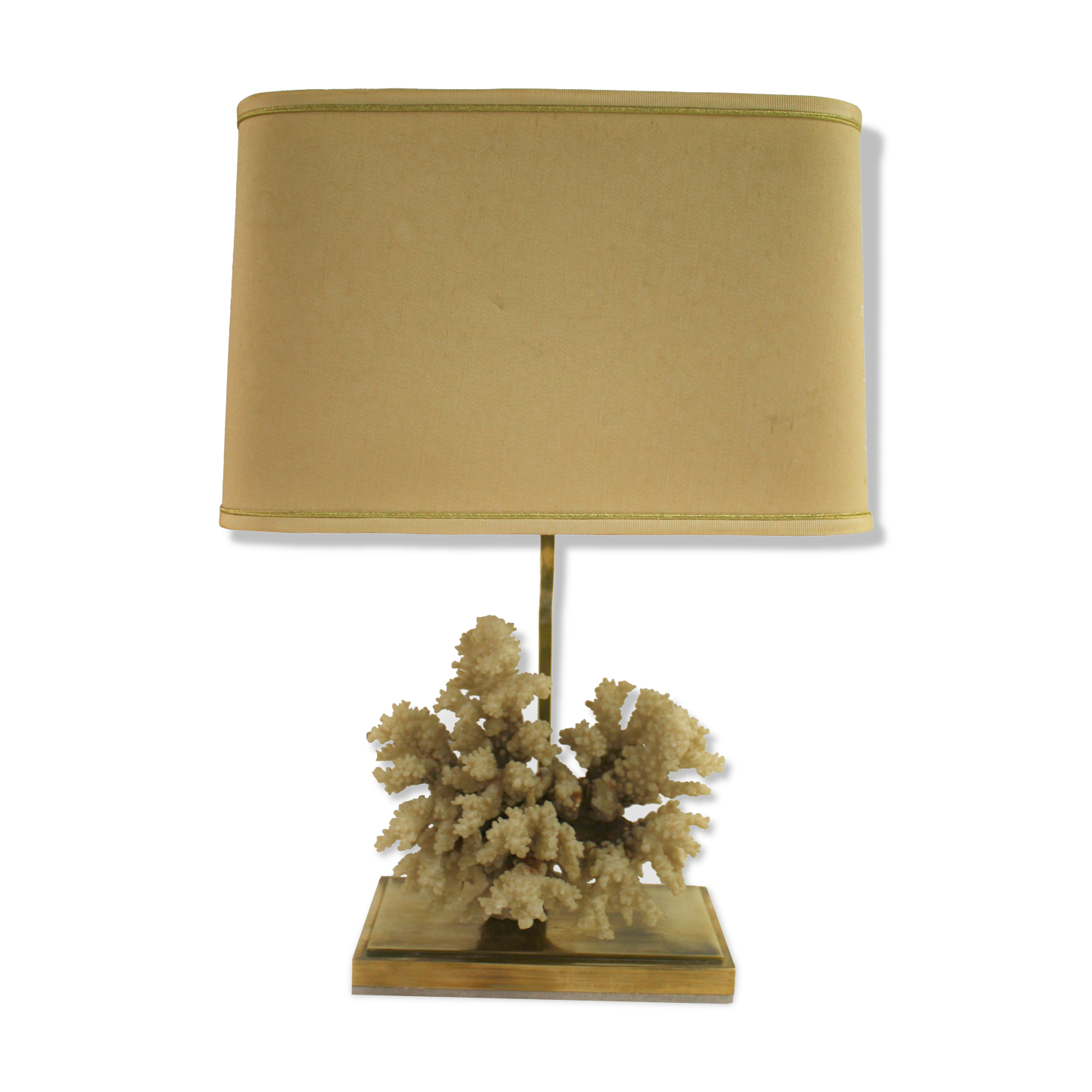 Brass coral table lamp, 1970s