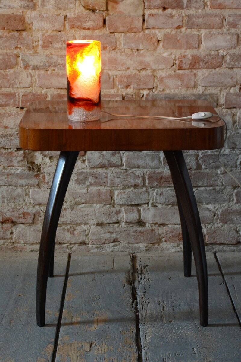 Mid-Century Table Lamp in Marble Glass, Czech, 1960s