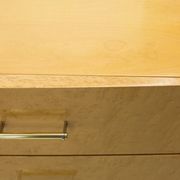 Commode art déco en sycomore poignées laiton années 1940