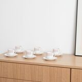 Set of porcelain cups, Italian design, 1980s, production: Italy