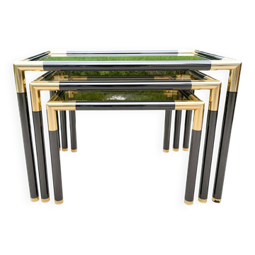 Nested tables in Hollywood Regency style, 1970s.
