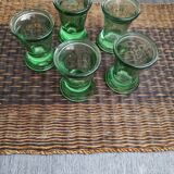 Lot of five glasses with liqueur '50s