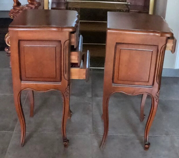 Pair of bedside tables in Louis XV style