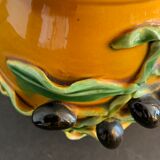 Vallauris ceramic dabbling olive pot