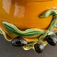 Vallauris ceramic dabbling olive pot