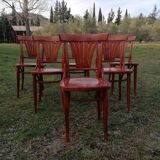 Set of 6 vintage bentwood bistro chairs