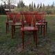 Lot de 6 chaises bistrot vintage en bois courbé