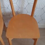 Lot de 2 chaises bistrot en bois clair
