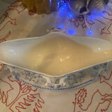 Mozart pattern earthenware gravy boat stamped Sarreguemines