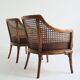 Paire de fauteuils en noyer et cannage ancien XIXème