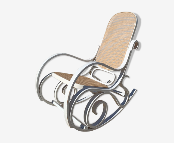 Rocking-chair vintage cannage