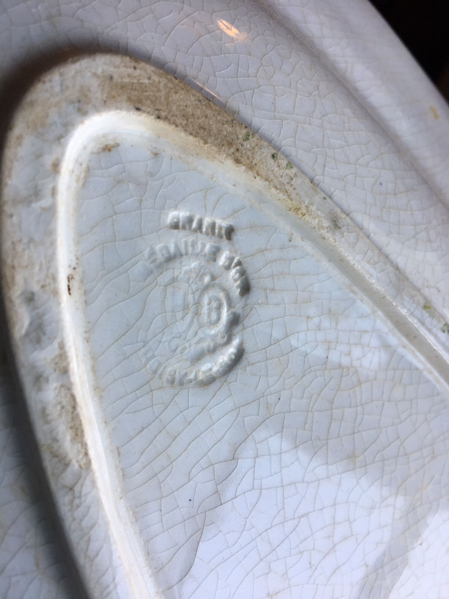 Old fish presentation dish