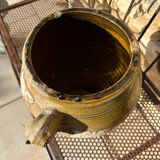 Ancient terracotta pottery jar