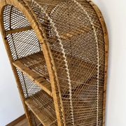 wicker bookshelf