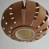 Scandinavian pendant light from the 60s/70s teak slats