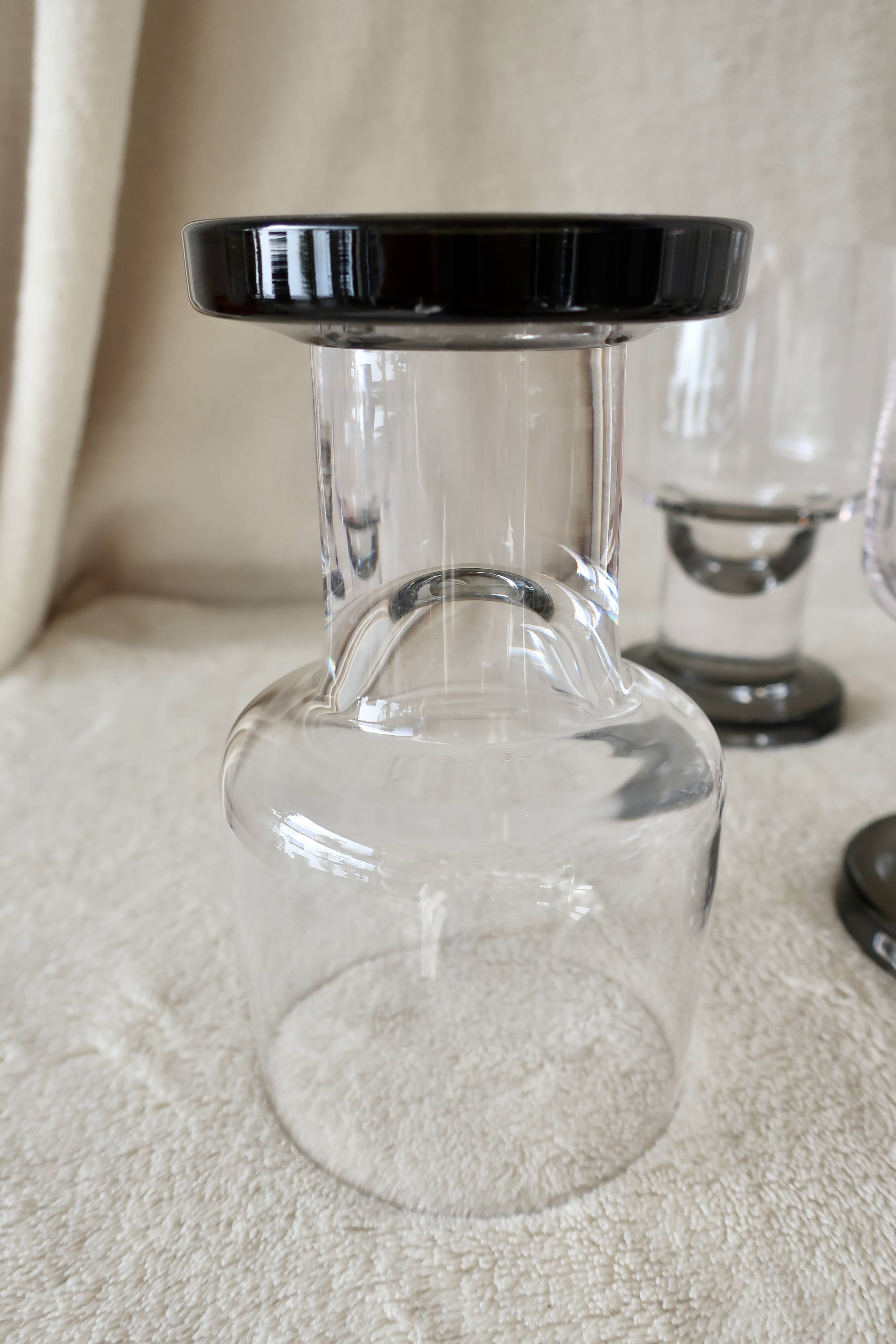 8 Scandinavian Drinking Glasses in Crystal 1970s