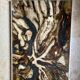 Painting 1972 under glass, metal frame