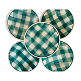 5 hollow plates green tiles FN DE givors france
