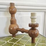 Vintage wooden wall lamp