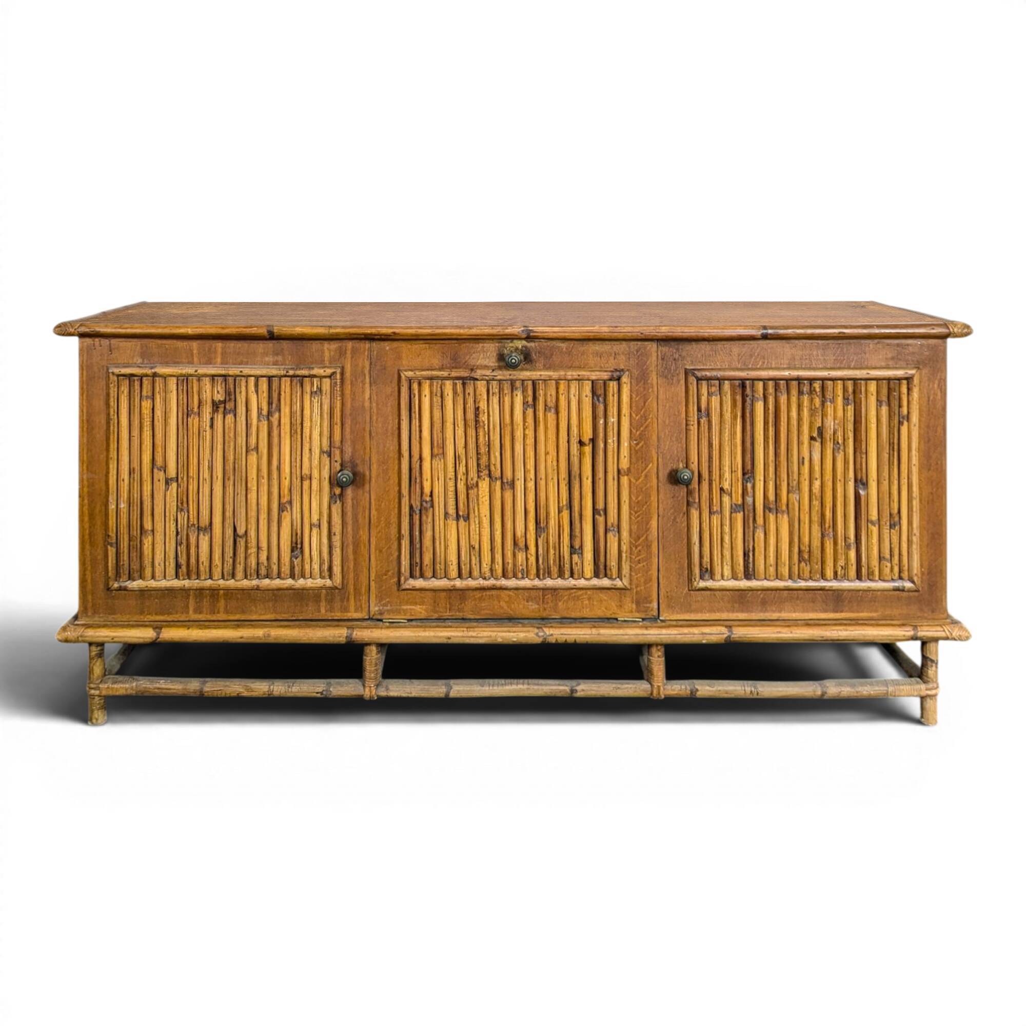 Enfilade en bambou fendu, années 60