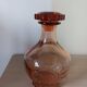 Vintage carafe in powder pink glass.