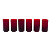 Ensemble de lunettes de couleur rubis, design italien, années 1970, fabriquées en Italie.